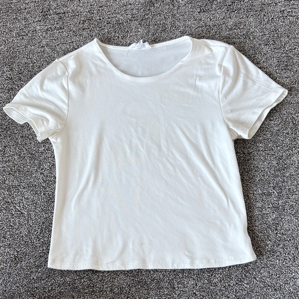 Classic Women's White Crewneck Tee